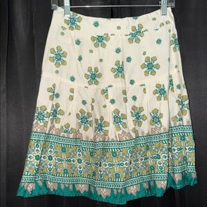 Vintage H&M skirt Cream and Green